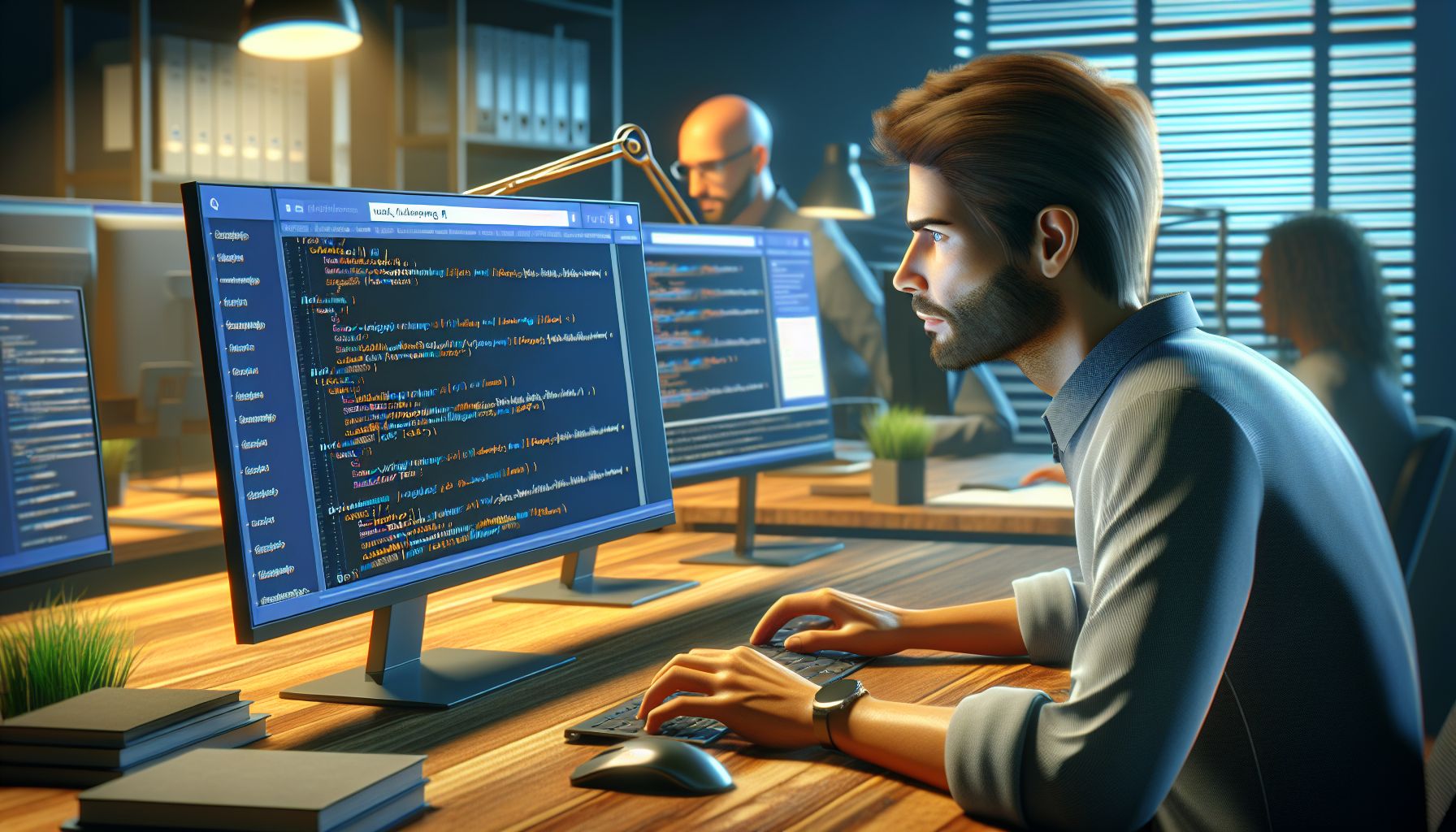 Ein SEO-Spezialist der hreflang und Canonical Tags auf einer Webseite implementiert